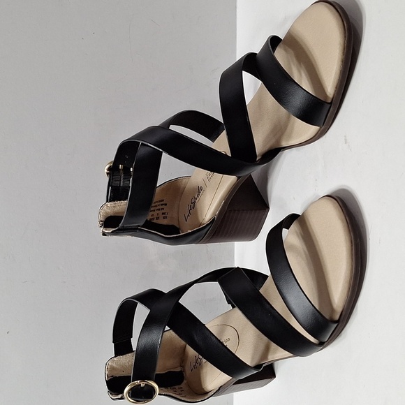 Life Stride Heritage Soft System Cushioned Insole Comfort Block Heel Sandals 9.5 - Picture 2 of 11